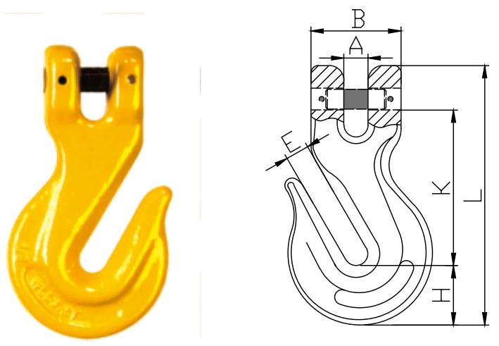Grade 80 Clevis Grab Hook Product Shot