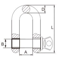 Grade 80 Screw Pin Chain Shackle SDS Type