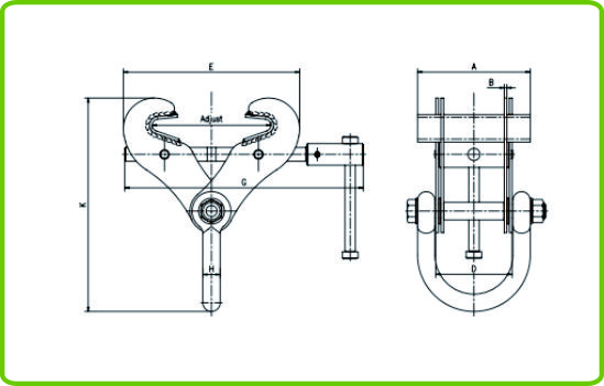 BCL Type Beam Clamp with Large Shackle