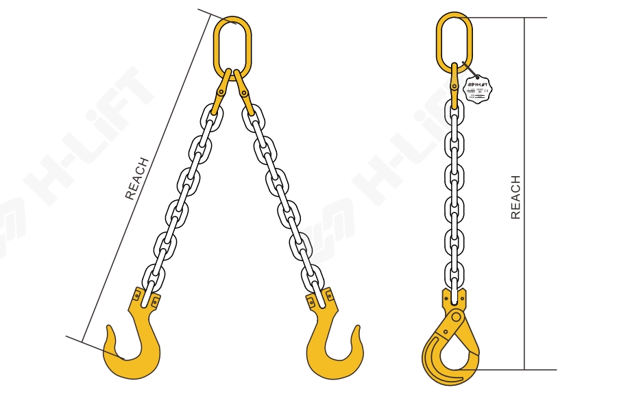 H-Lift Alloy Chain Sling Reach, China