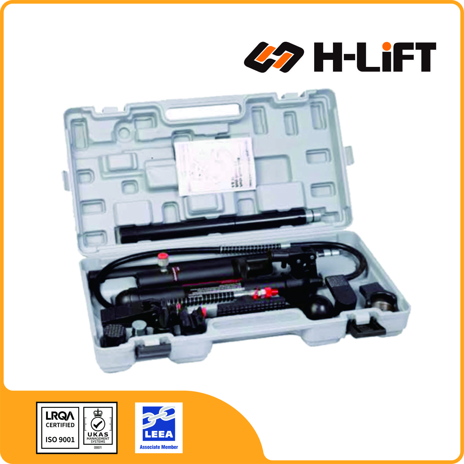 10 Ton Porta Power Jack Kit | Hydraulic Body Repair Set - H-Lift