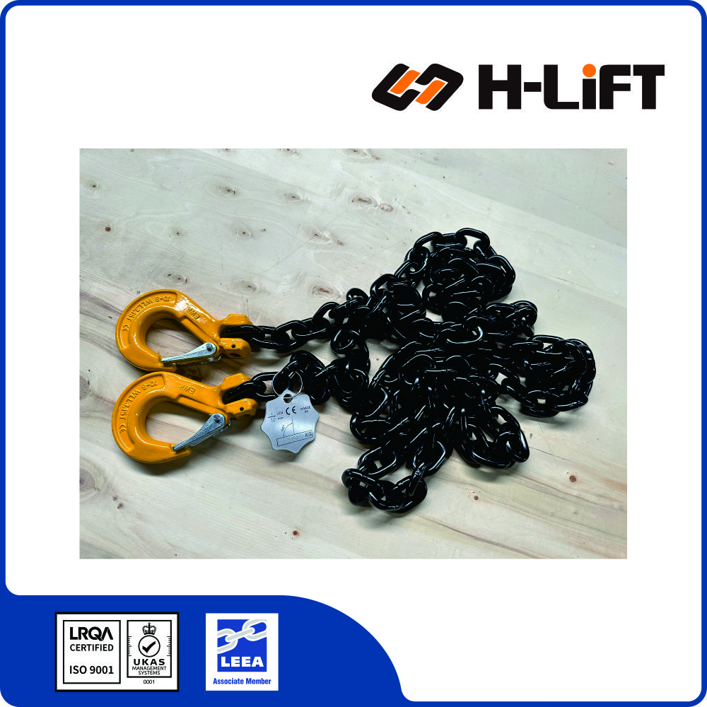 G80 Lashing Chain | Clevis Grab Hooks | EN 12195-3 | H-Lift