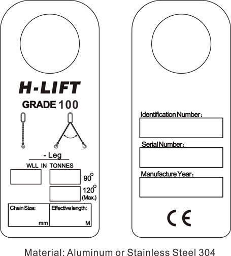 Stainless Steel Chain Sling ID Tag