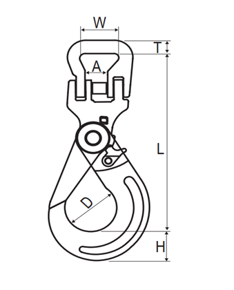 Grade 80 Self-Locking Webbing Hook