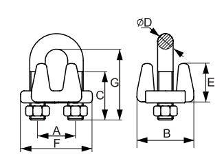 US Type Drop Forged Wire Rope Clip G450