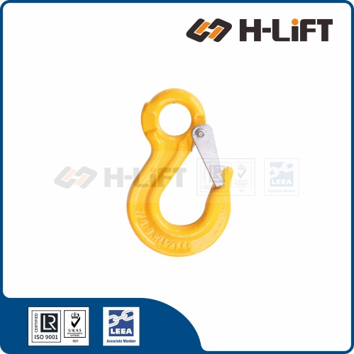 Grade 80 Eye Sling Hook with Safety Latch | H-Lift Chain Fittings