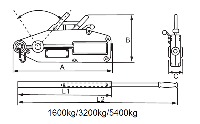 H-Lift Aluminum Wire Rope Pulling Hoist