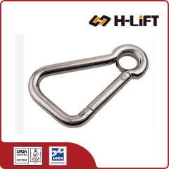 Stainless Steel Oblique Angle Snap Hook with Eyelet