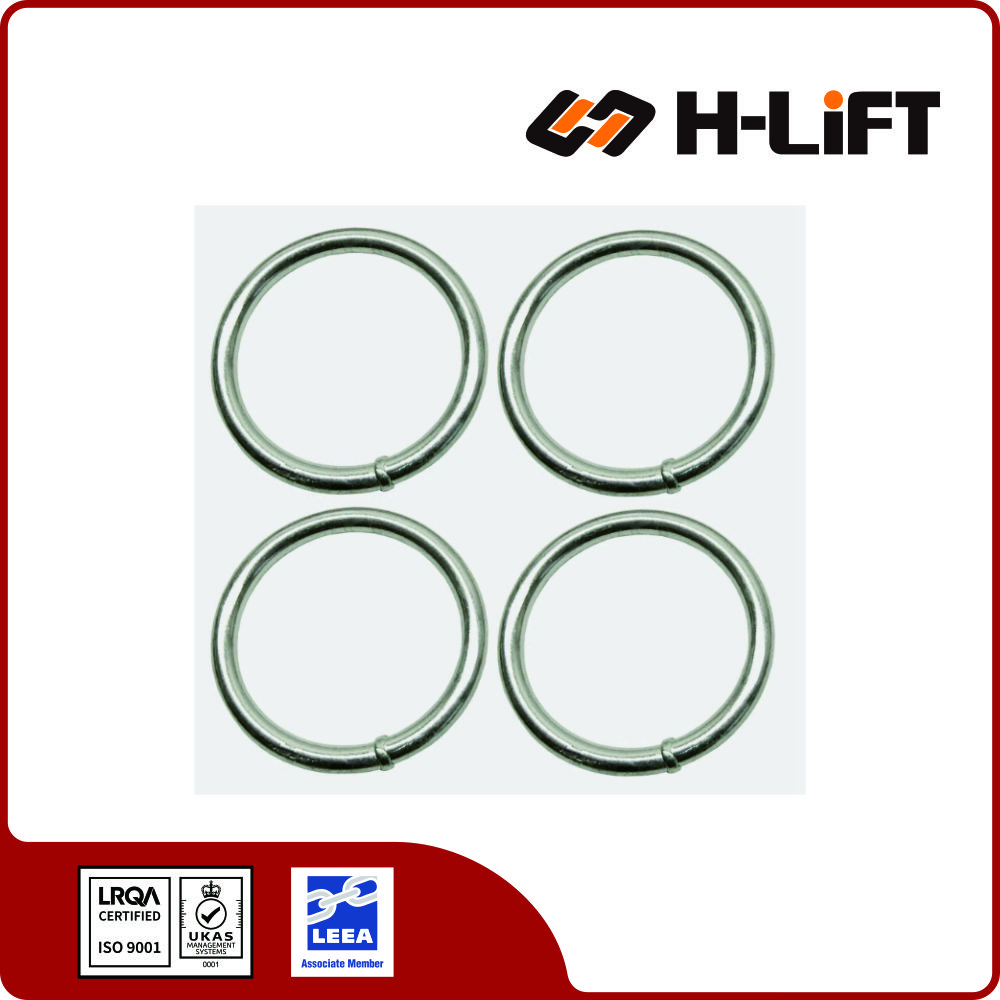 Round Rhin Locking Ries Welded Round Ring Zinc Plated | Rigging Hardware - H-Lift