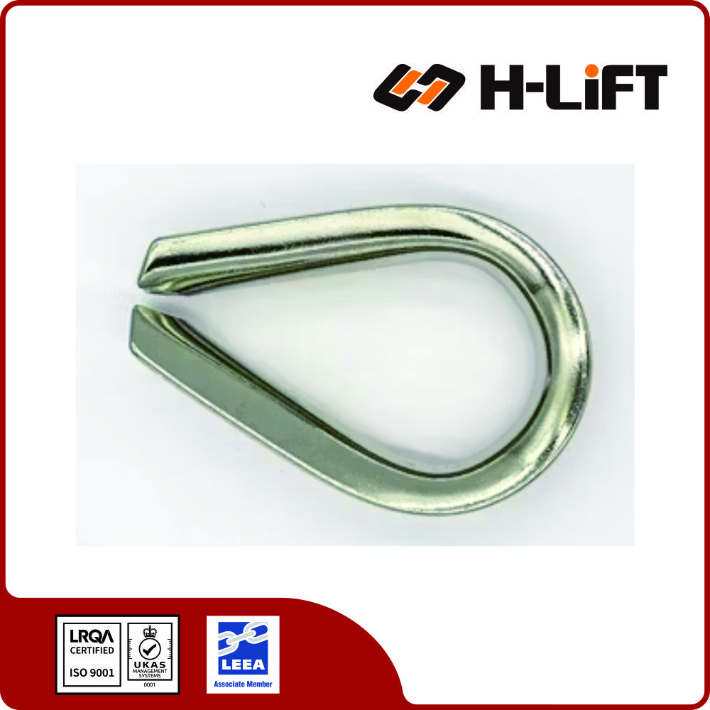 Stainless Steel Italian Type Wire Rope Thimbles | AISI 304/316 - H-Lift