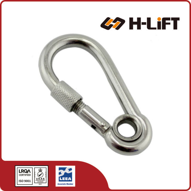 Stainless Steel Snap Hook with Eyelet & Screw