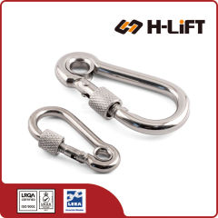 Stainless Steel Snap Hook with Eyelet & Screw