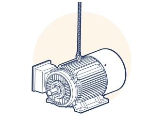 Single Leg Sling attached to an eyebolt