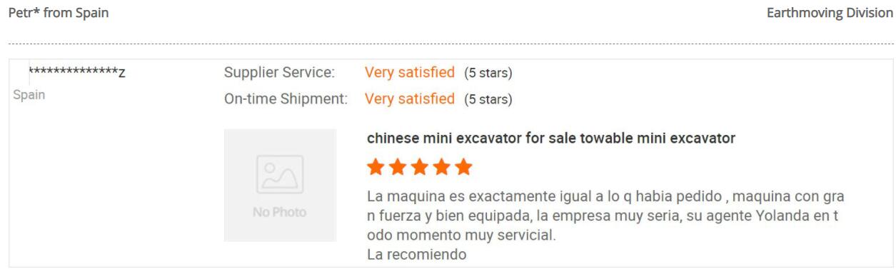 Feedback from a customer in Spain regarding the DIG-DOG's mini excavator