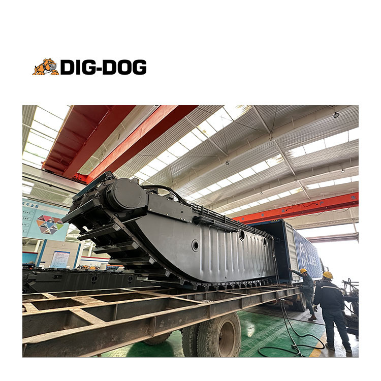 Amphibious excavator for wet and soft-ground access