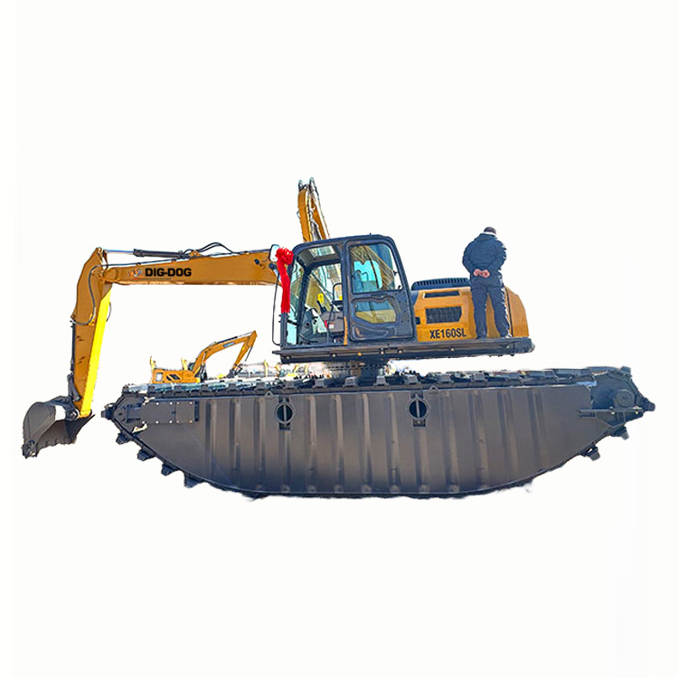 DIG-DOG amphibious excavator pontoon undercarriage