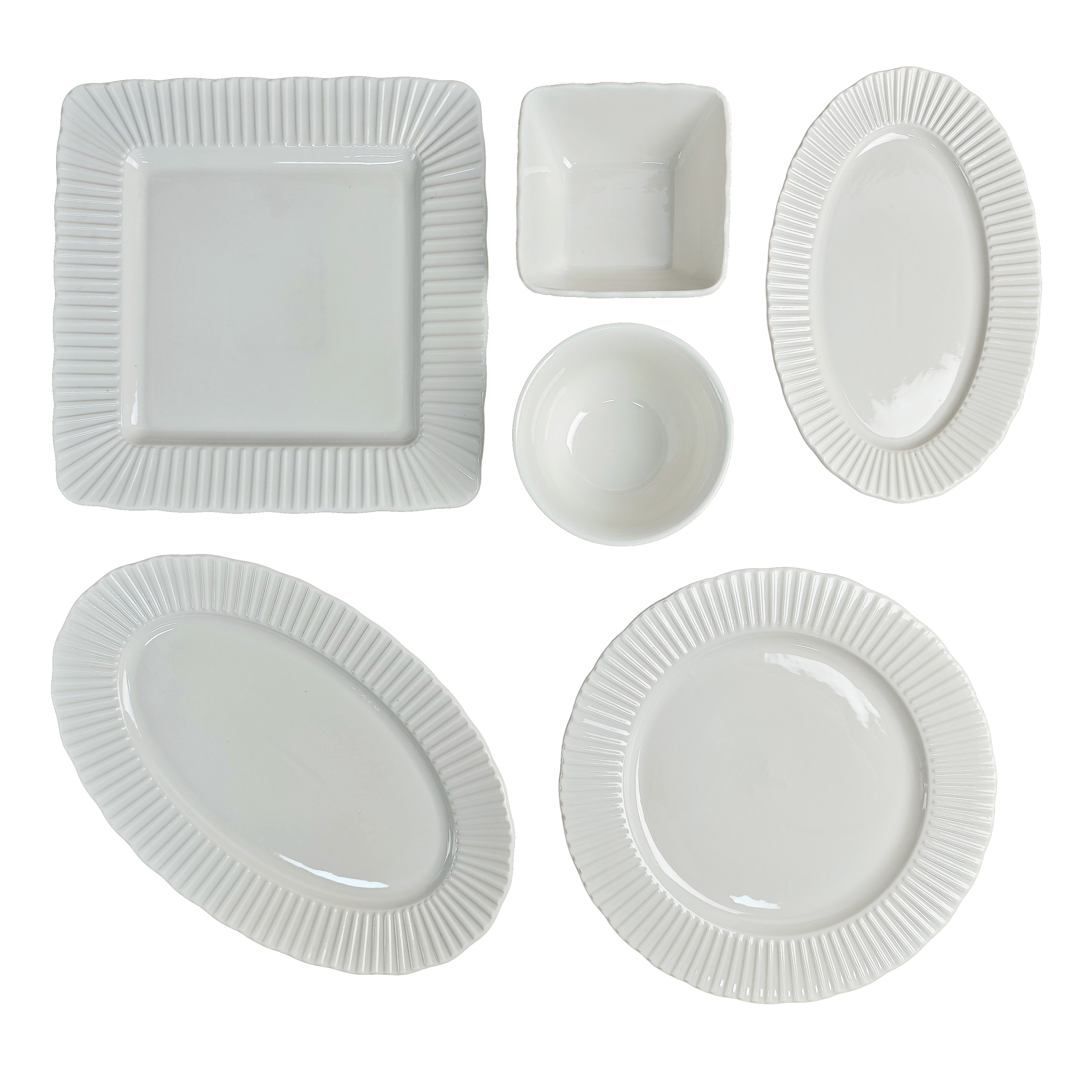 White Ceramic Dining Bowl