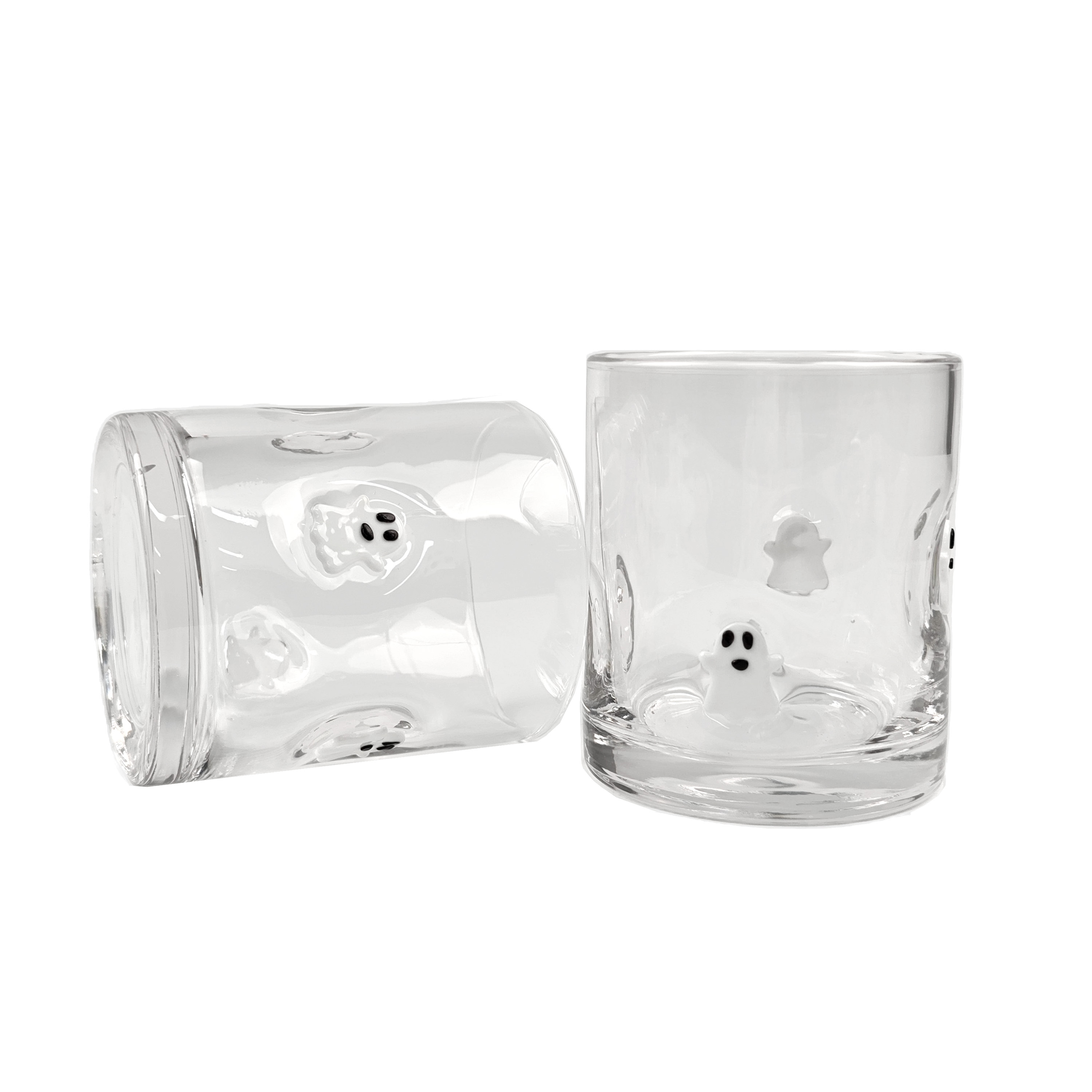 halloween ghost glass tumbler