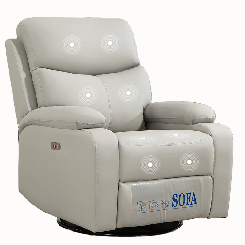 Premium Light Gray Reclining Sofa Chair