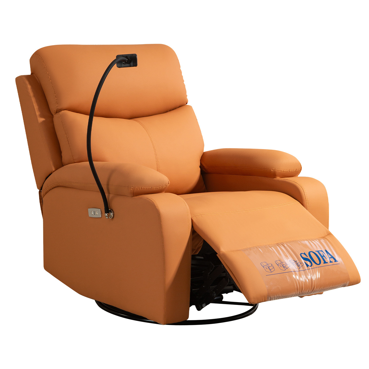 Premium Light Gray Reclining Sofa Chair