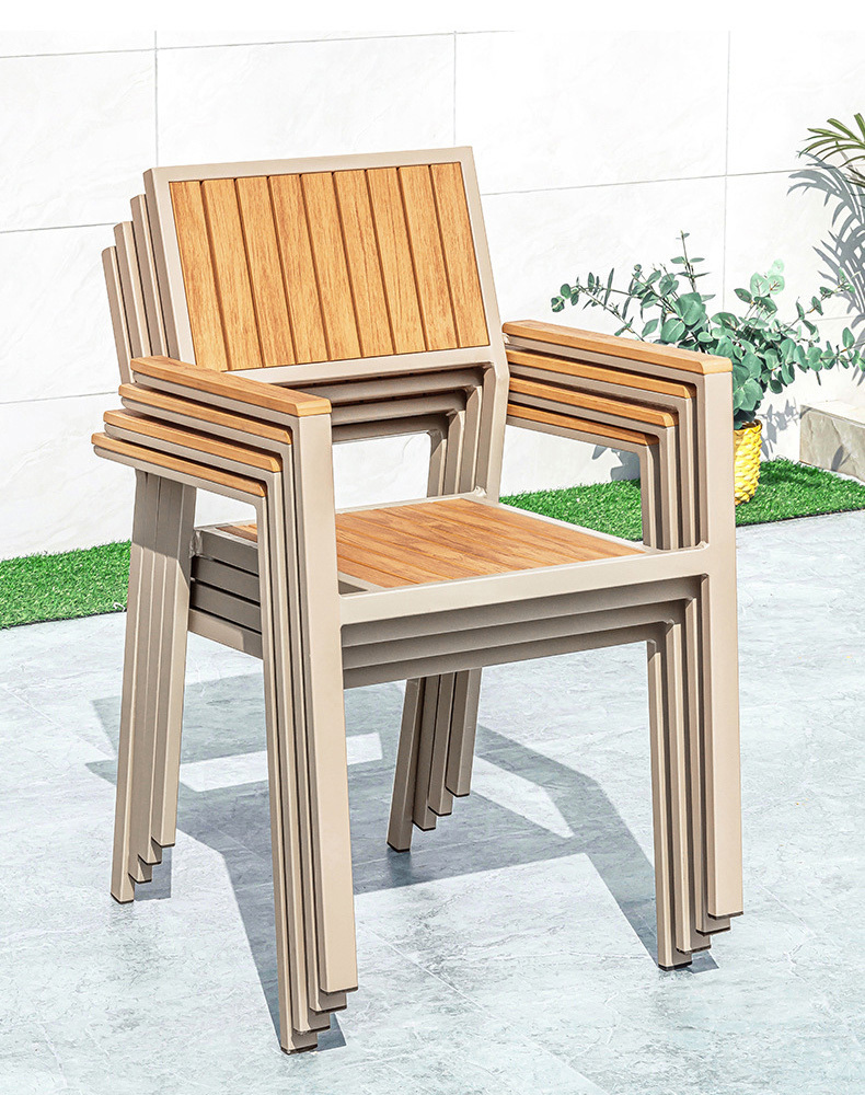 Durable Aluminum 5-Piece Outdoor Dining Set: Modern Patio Table and Chairs
