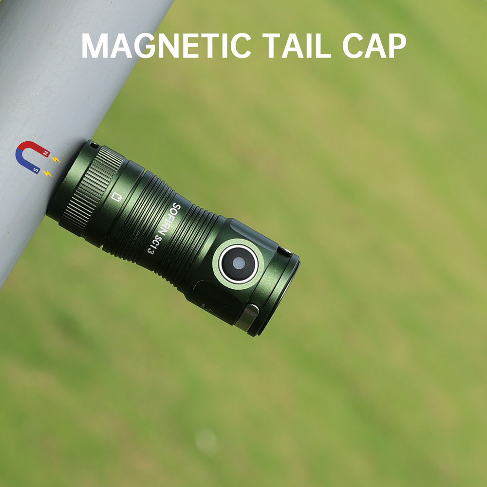 SC13 6000K SST40 LED 1300лм Мини Тактический фонарик 18350 6000K Аккумуляторный фонарь для ключей