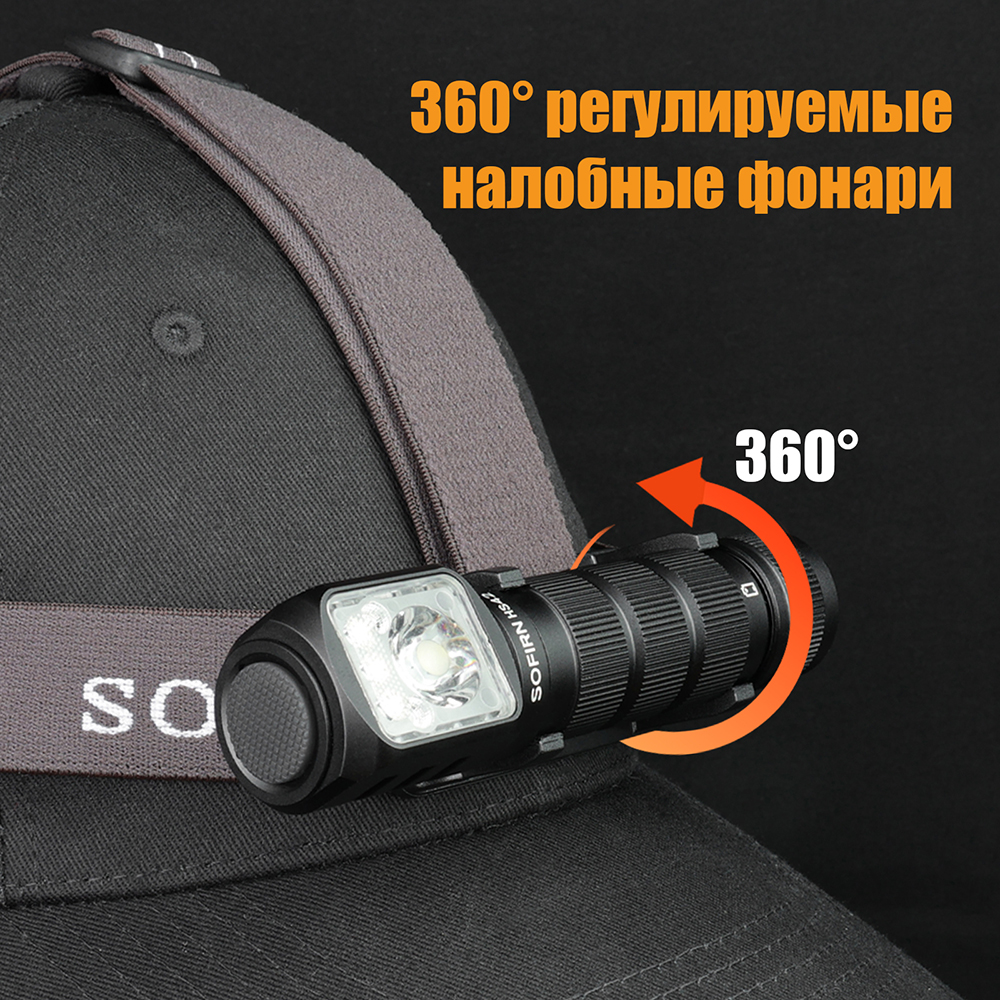 HS42 SST40 6000K Налобный фонарь 18650 аккумуляторный фонарик 2100лм USB C