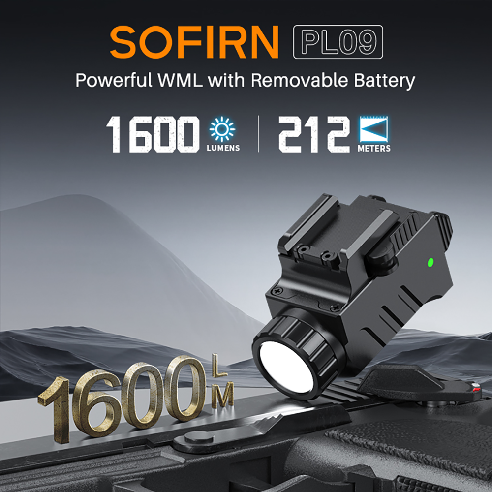 PL09 1600LM перезаряжаемый фонарь быстросъемный тактический фонарь с двойным переключателем
