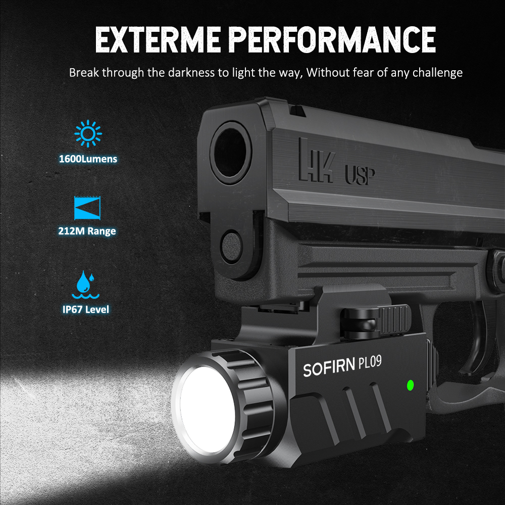 PL09 1600LM перезаряжаемый фонарь быстросъемный тактический фонарь с двойным переключателем