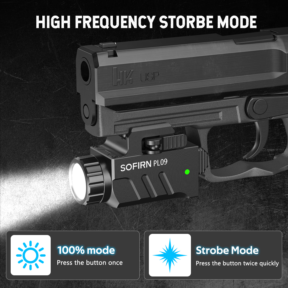 PL09 1600LM перезаряжаемый фонарь быстросъемный тактический фонарь с двойным переключателем