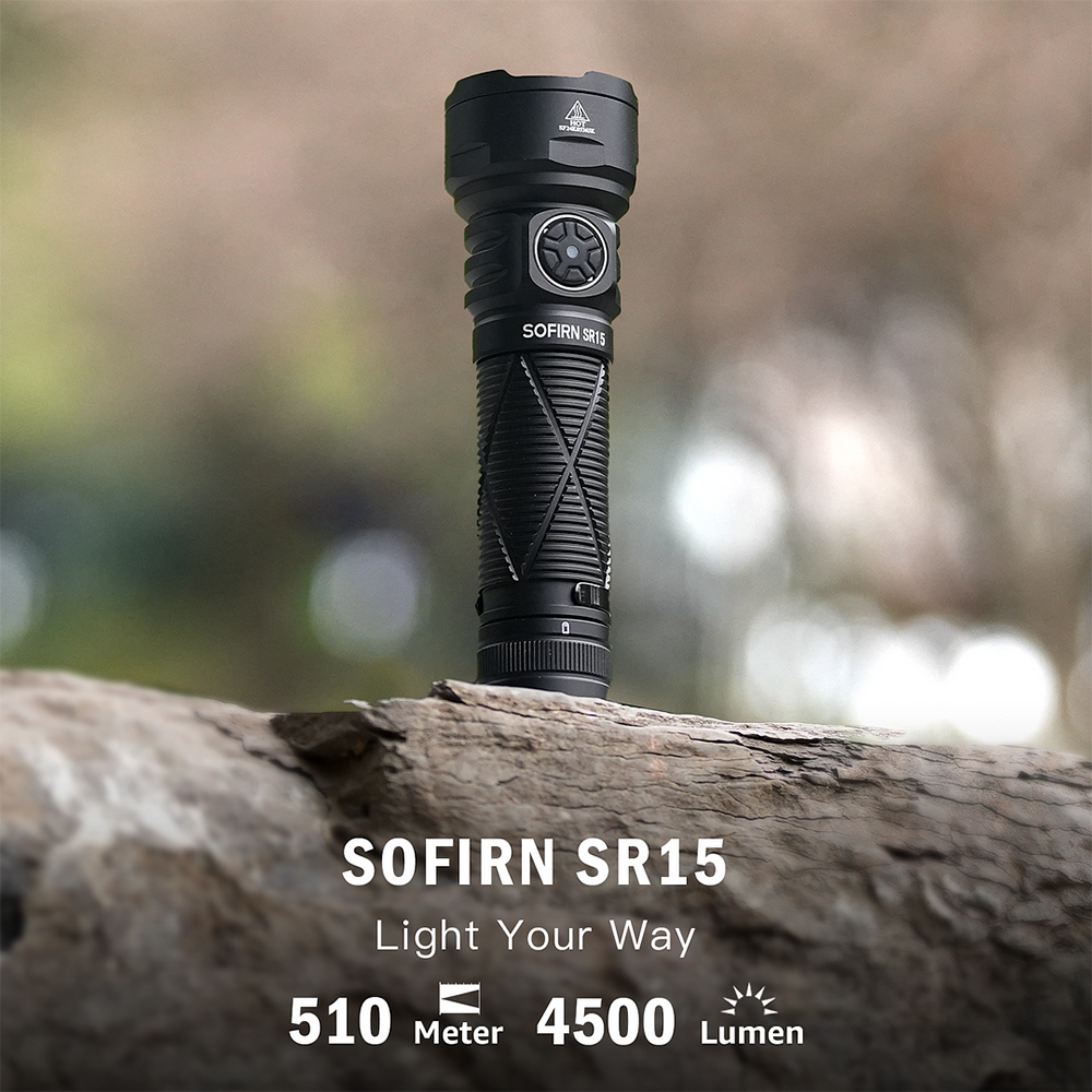 SR15 SFT25R 6000-6500K мощный фонарь 4500lm дальность 510 м USB C IP68 перезаряжаемый фонарик
