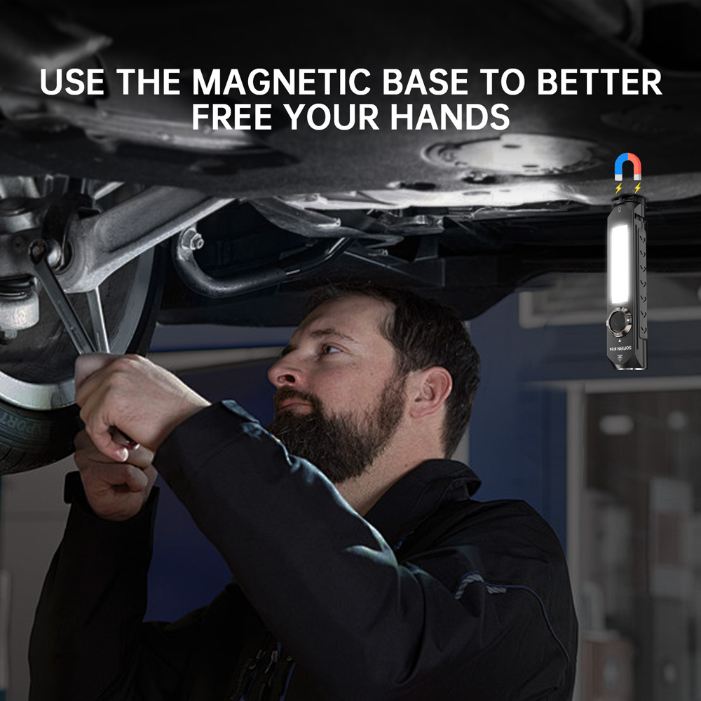 IF24 SST40 6000K RGB 2000лм Мощный фонарик с магнитным Type-C перезаряжаемый аккумуляторный фонарик 18650