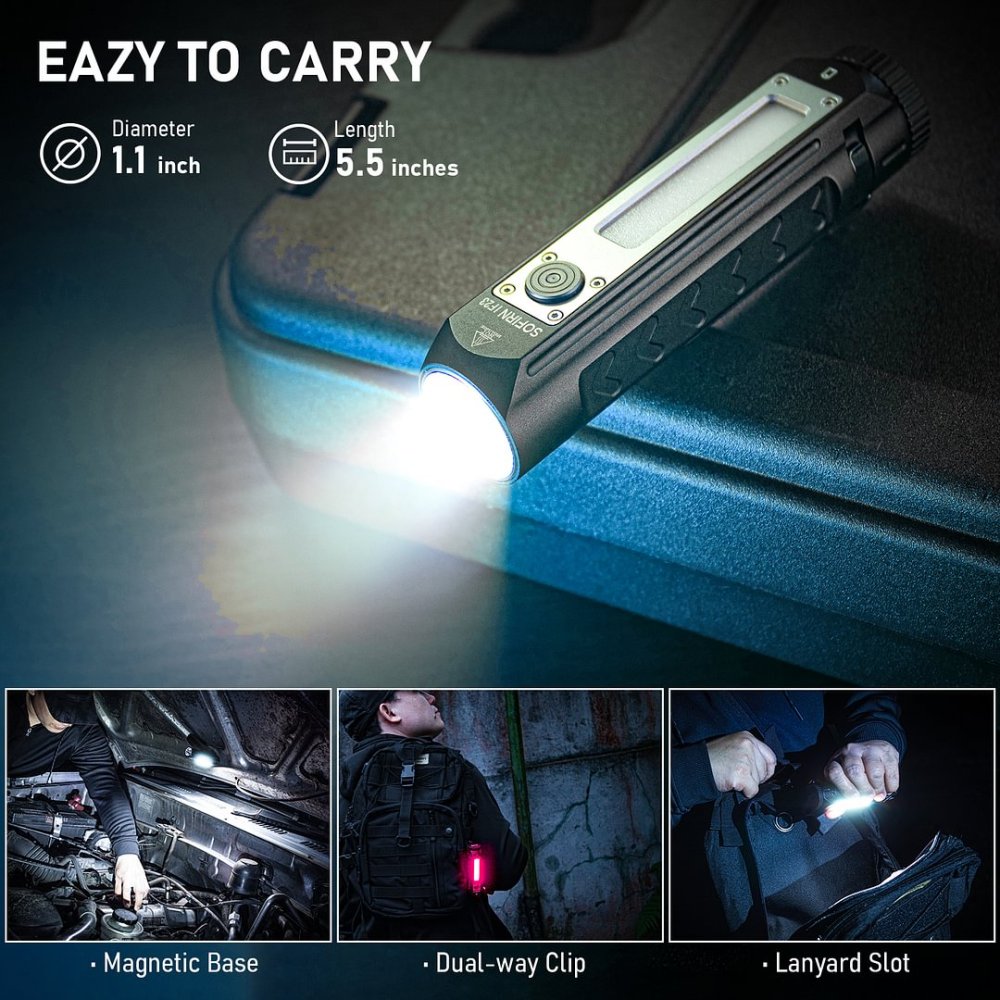 IF23 6000K XHP50D Мощный светодиодный фонарь 21700 аккумулятор 4000лм USB C Перезаряжаемый прожектор Фонарь с магнитом