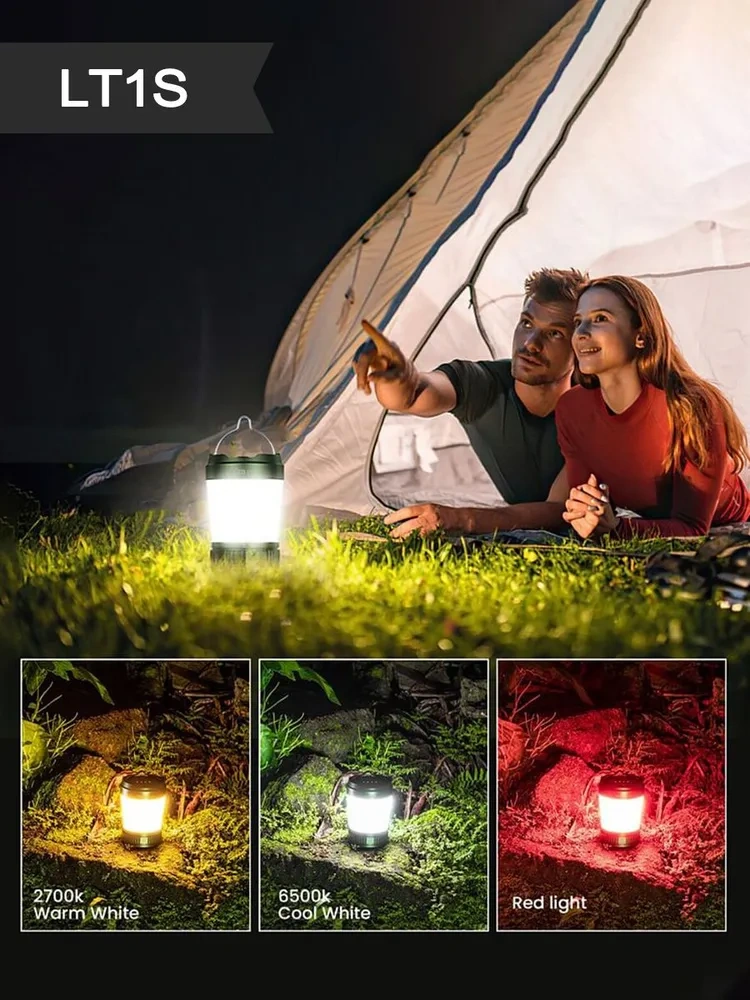 LT1S CSP1919 2700К-6500К 21700 аккумуляторный фонарик для кемпинга Type-C перезаряжаемый с обратной зарядкой