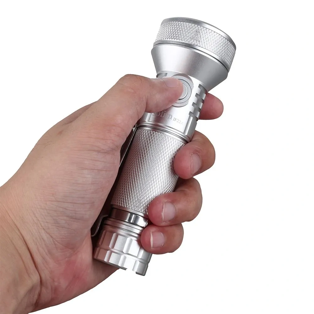 Sofirn IF22A SFT40 Silver 6000K 2100лм USB C перезаряжаемый мощный 21700 светодиодный фонарь 683M дальнего действия