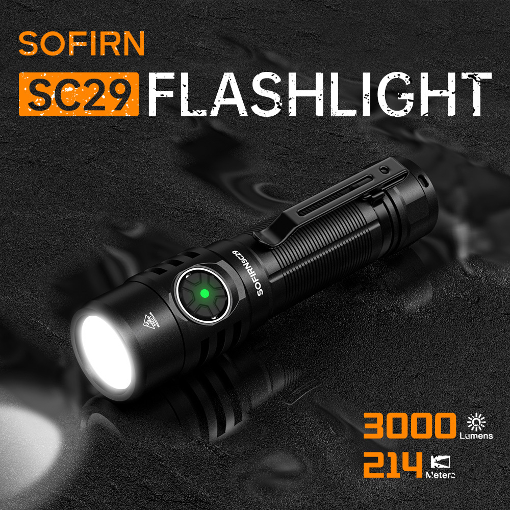 SC29 XHP50B Type-C перезаряжаемый ручной фонарик 21700 для кемпинга мощный 3000лм