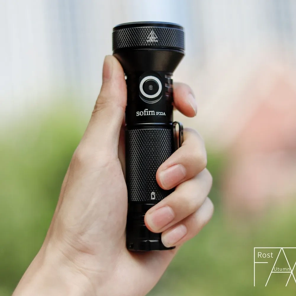 Sofirn IF22A SFT40 Silver 6000K 2100лм USB C перезаряжаемый мощный 21700 светодиодный фонарь 683M дальнего действия