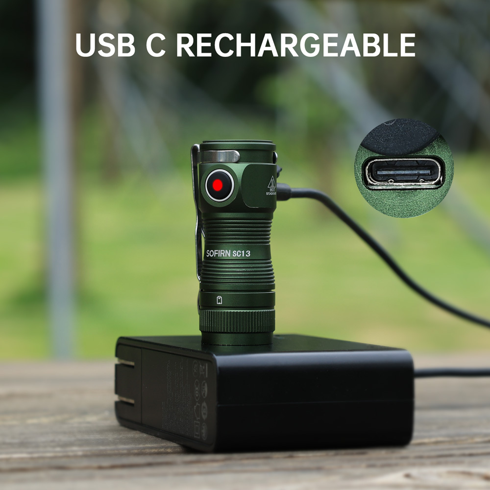 SOFIRN SC13 6000K SST40 LED 1300лм Мини Тактический фонарик 18350 6000K Аккумуляторный фонарь для ключей