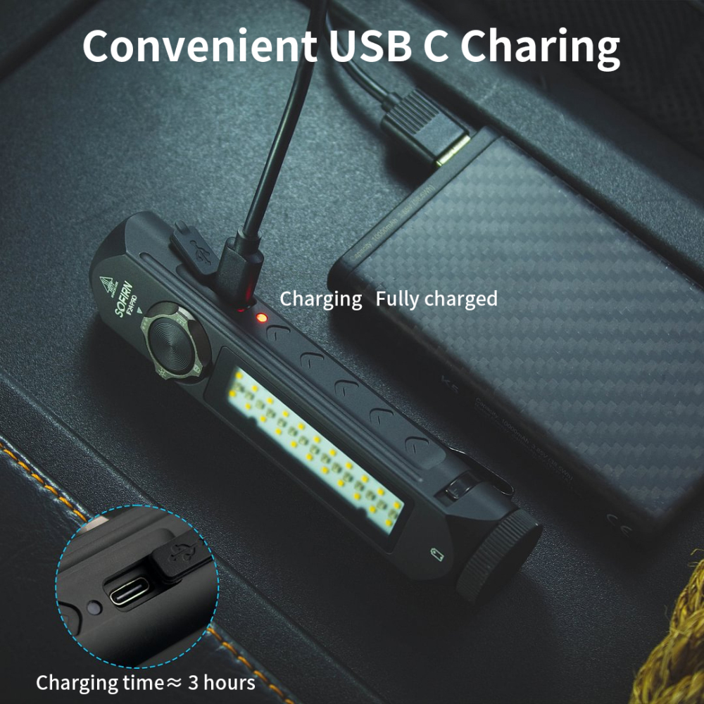 IF24 PRO SFT40 RGB Фонарь 5000K 1800лм аккумуляторный фонарик 18650 USB C Точечный светильник с магнитом