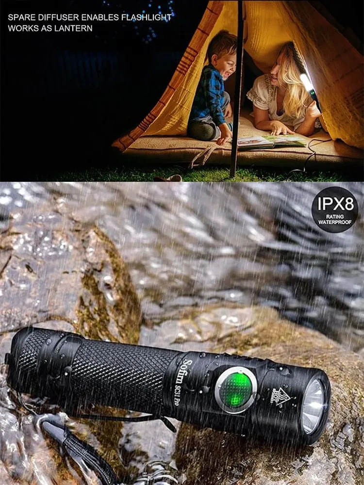 SC31 Pro 5000К 6000K аккумуляторный светодиодный фонарик мощный 2000лм 18650 фонарь Anduril 2.0