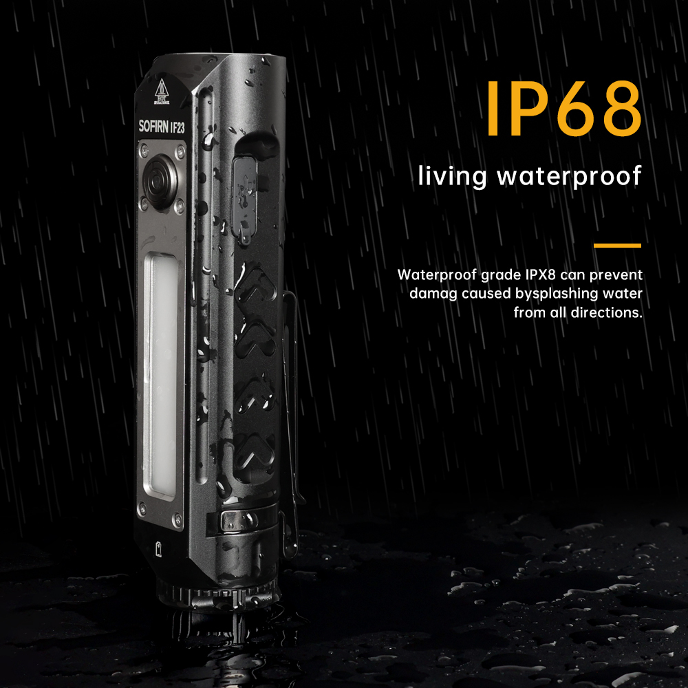 IF23 6000K XHP50D Мощный светодиодный фонарь 21700 аккумулятор 4000лм USB C Перезаряжаемый прожектор Фонарь с магнитом