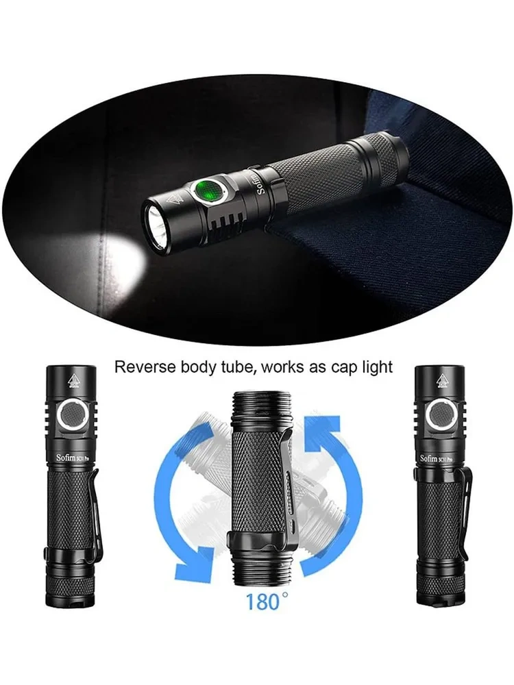 SC31 Pro 5000К 6000K аккумуляторный светодиодный фонарик мощный 2000лм 18650 фонарь Anduril 2.0