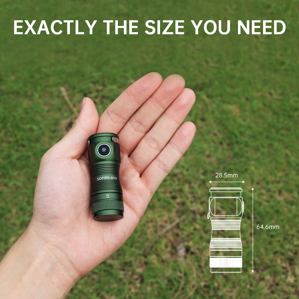 SOFIRN SC13 6000K SST40 LED 1300лм Мини Тактический фонарик 18350 6000K Аккумуляторный фонарь для ключей