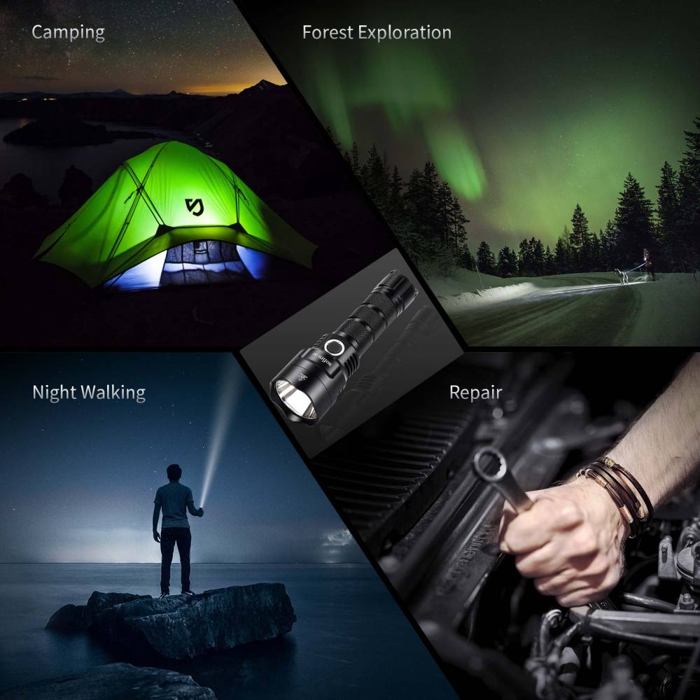 C8G 6000K 2000лм Фонарик аккумуляторный тактический 21700 18650 светодиодный мощный фонарь