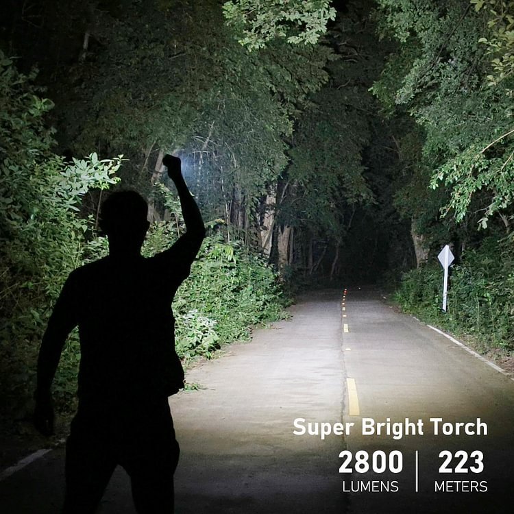 SC28 XHP50B 6000K Type-C Перезаряжаемый тактический фонарик 2800лм аккумулятор 21700