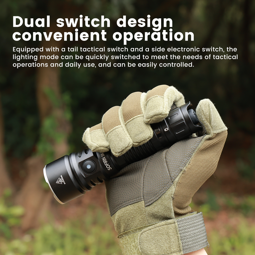 SK40 Тактический фонарь Супер Яркий Макс 3200 Люмен с Двойным Выключателем