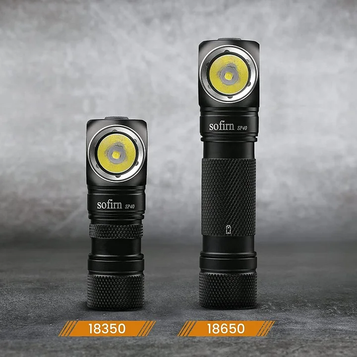 Sofirn SP40 1200lm Налобный фонарь XPL LED,18650 Type C перезаряжаемый фонарик 5000K с индикатором мощности, Магнитный хвост