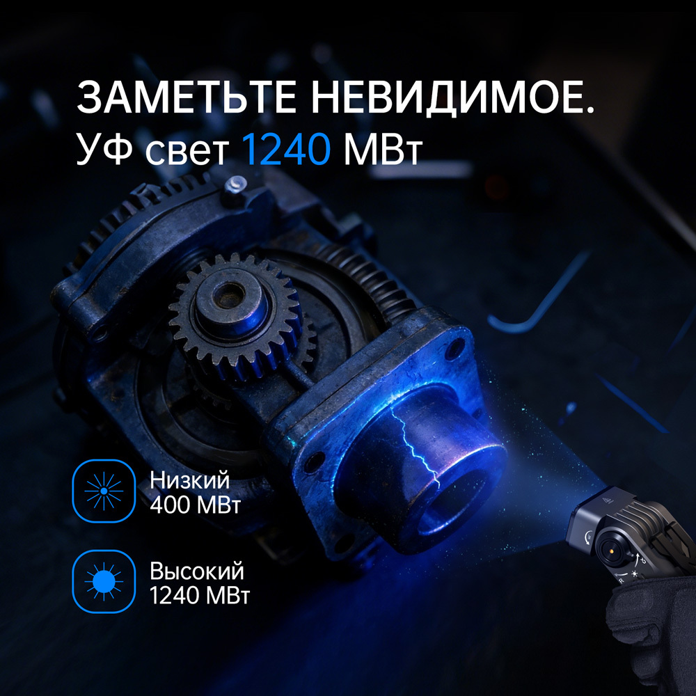 SOFIRN ST2 3000lm сильным светом фонарик , 6000K белый красный УФ свет 3 в 1, вращающийся на 90 , магнитный светильник, подходящий для наружного освещения и обслуживания автомобилей