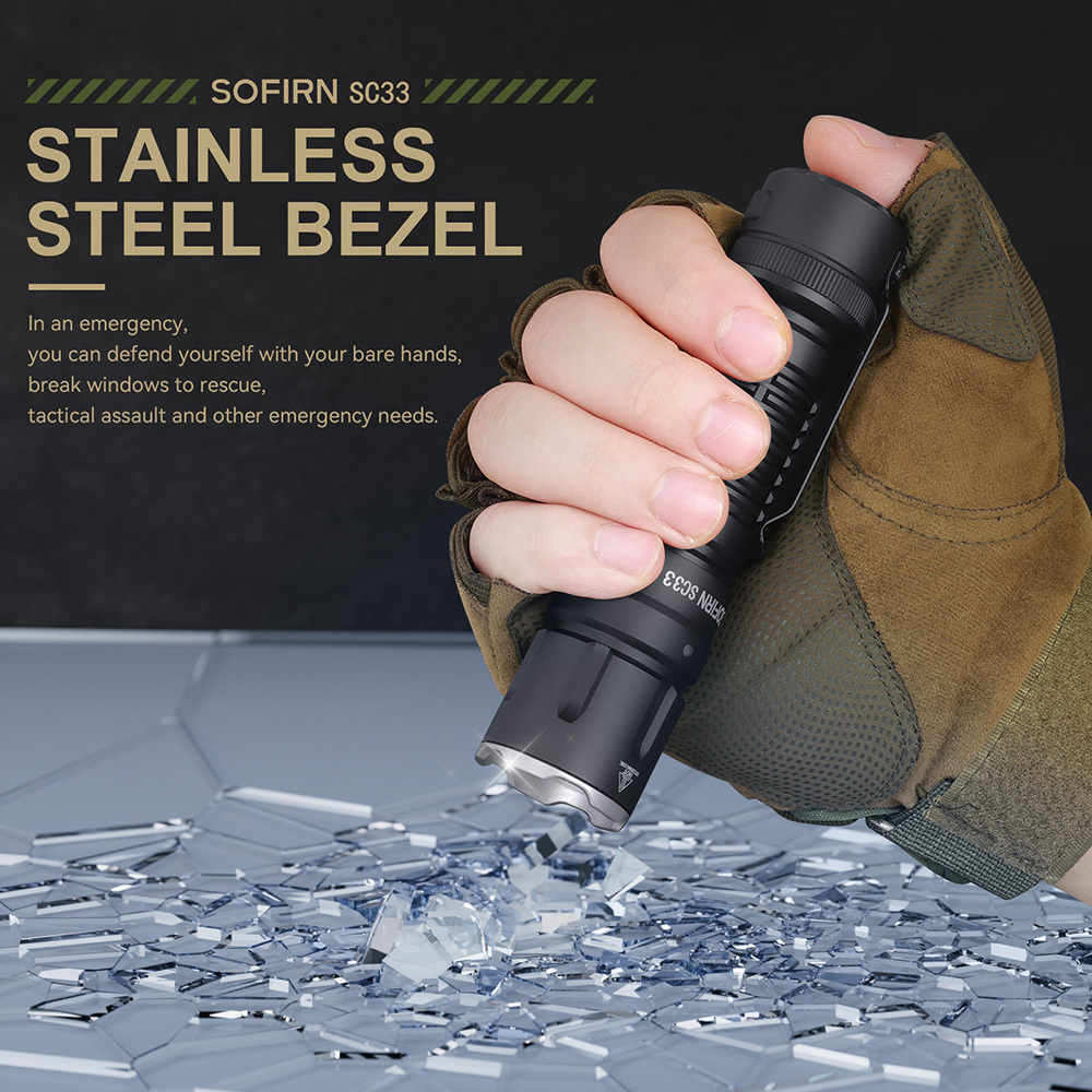 SOFIRN SC33 XHP70D Тактический фонарик 5200лм 21700 мощный светодиодный аккумуляторный фонарь Type-C