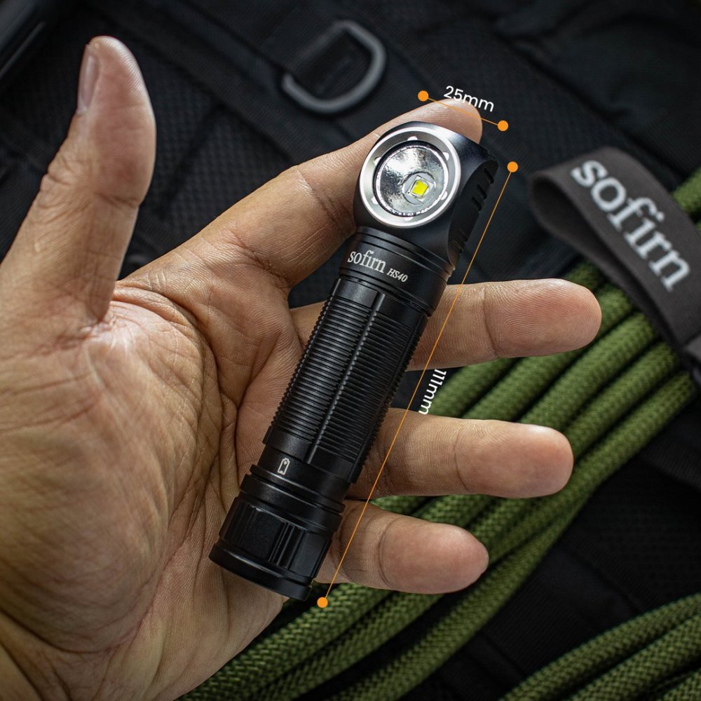 SOFIRN HS40 SST40 фонарь холодный белый 6000K налобный мощный фонарик 2000лм аккумуляторный 18650 Type-C